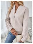 Verdusa Women's Lightweight Khaki Bomber Jacket