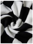 Black and White Oversized Checkered Cardigan for Women