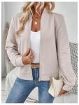 Verdusa Women's Lightweight Khaki Bomber Jacket