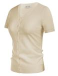 Lightweight Cropped Short Sleeve Cardigan for Women