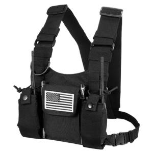 Radio Chest Harness Pouch Vest for Walkie Talkies