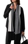 zestt Dreamsoft Travel Scarf, Wrap and Shawl, Organic Cotton, Gray Colorblock