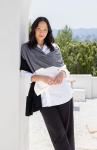 zestt Dreamsoft Travel Scarf, Wrap and Shawl, Organic Cotton, Gray Colorblock