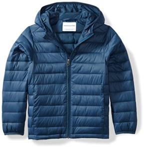 Boys' Packable Water-Resistant Hooded Puffer Jacket
