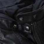 Tanming Women’s Hooded Faux Leather Biker Jacket