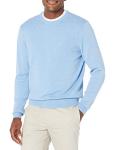 Men's Cotton Long-Sleeve Crewneck Sweater - Light Blue