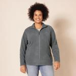Amazon Essentials Women's Full-Zip Fleece Jacket, Charcoal