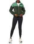 Women's Fleece Sherpa Zip-Up Jacket - Dark Green