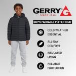 Gerry Boys' Hooded Packable Puffer Jacket