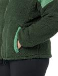 Women's Fleece Sherpa Zip-Up Jacket - Dark Green