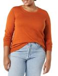 Amazon Essentials Women's Lightweight Crewneck Sweater, Rust