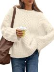 Cozy Oversized Cable Knit Sweater for Women