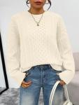 Cozy Oversized Cable Knit Sweater for Women