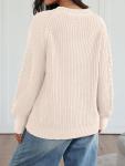 Oversized Cozy Cable Knit Sweater for Women