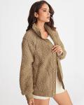 Womens Fleece Sherpa Jacket with Pockets