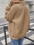 Womens Fleece Sherpa Jacket with Pockets
