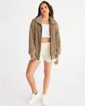 Womens Fleece Sherpa Jacket with Pockets