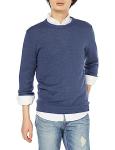 Men's Cotton Long-Sleeve Crewneck Sweater in Blue