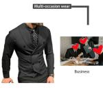 Mcoskly Men's Double Breasted Suit Vests, Casual Business Vests, Slim Fit Waistcoat,for Wedding Groom Dating,Black,S