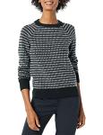 Women’s Soft-Touch Crewneck Sweater - Black Stripe