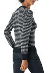 Women’s Soft-Touch Crewneck Sweater - Black Stripe