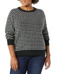 Women’s Soft-Touch Crewneck Sweater - Black Stripe