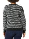 Women’s Soft-Touch Crewneck Sweater - Black Stripe