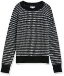Women’s Soft-Touch Crewneck Sweater - Black Stripe
