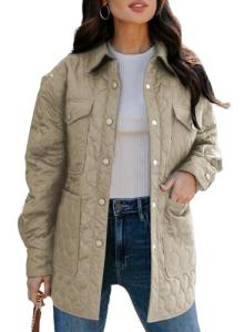 Women's Lightweight Quilted Puffer Jacket with Pockets