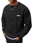 Men's Black Ribbed Corduroy Crewneck Sweatshirt