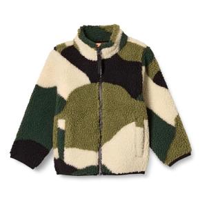 Boys' Green Camo Sherpa Full-Zip Jacket