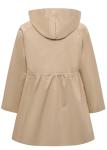 Khaki Hooded Trench Coat for Girls 13-14 Years