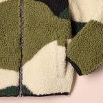 Boys' Green Camo Sherpa Full-Zip Jacket