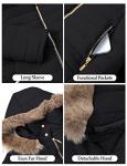Vetinee Women’s Black Hooded Faux Fur Parka Jacket