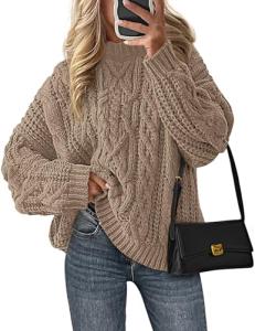 Women's Oversized Cable Knit Fall Sweater