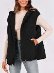 PRETTYGARDEN Women's Hooded Casual Vest Jacket