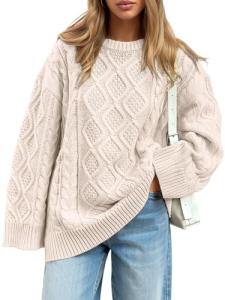 Cozy Plus Size Oversized Cable Knit Sweater