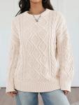 Cozy Plus Size Oversized Cable Knit Sweater