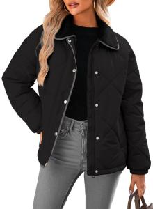 Dokotoo Women's Trendy Winter Quilted Puffer Jacket