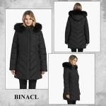 BINACL Women's Black Thick Hoodie Puffer Jacket