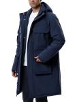 Men's Navy Blue Hooded Winter Puffer Jacket