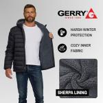 Men's Warm Quilted Sherpa-Lined Puffer Jacket