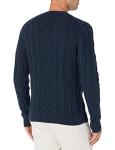 Men's Cotton Fisherman Cable Crewneck Sweater - Navy