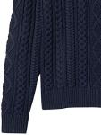 Men's Cotton Fisherman Cable Crewneck Sweater - Navy