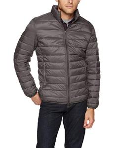 Men's Lightweight Water-Resistant Puffer Jacket, Grey