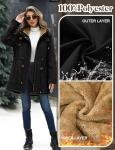 Yusongirl Women's Waterproof Hooded Parka Jacket