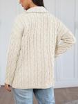 Cozy Oversized Cable Knit Pullover for Women
