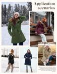 Yusongirl Women's Waterproof Hooded Parka Jacket