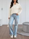 Cozy Oversized Cable Knit Pullover for Women