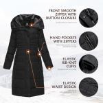IKAZZ Women's Stylish Long Winter Parka Jacket